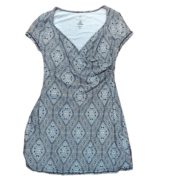 Prana Size Large Faux Wrap dress recycled materials - Picture 1 of 5